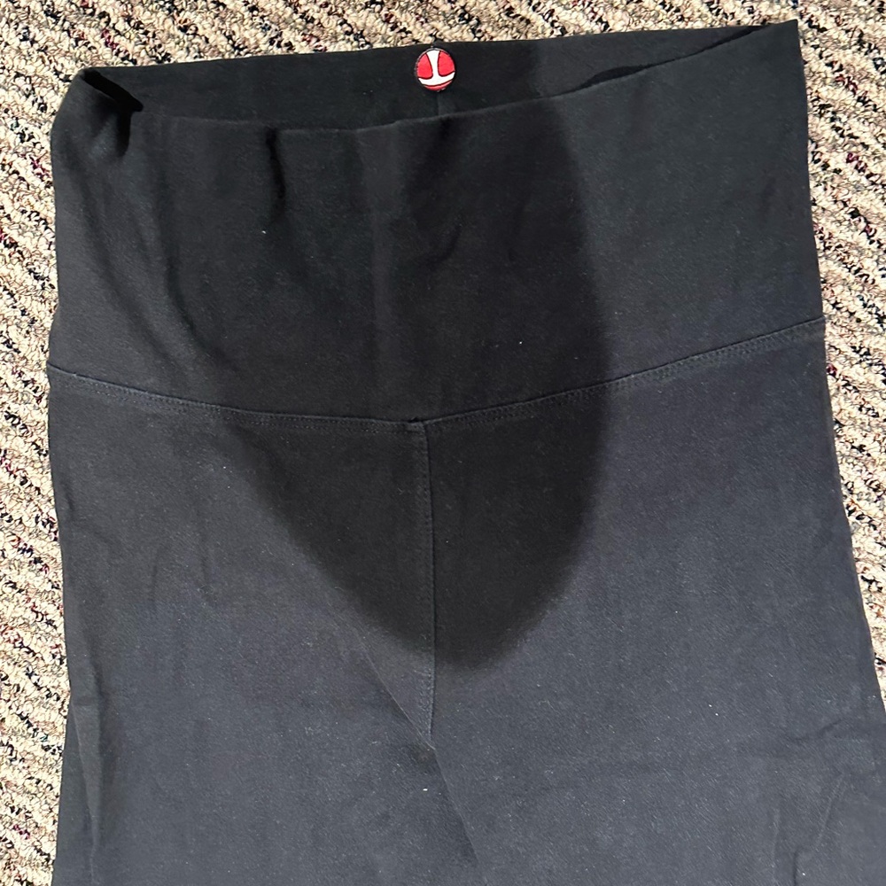 T party Black Women's yoga fold over Pants - Picture 4 of 8